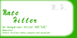mate hiller business card